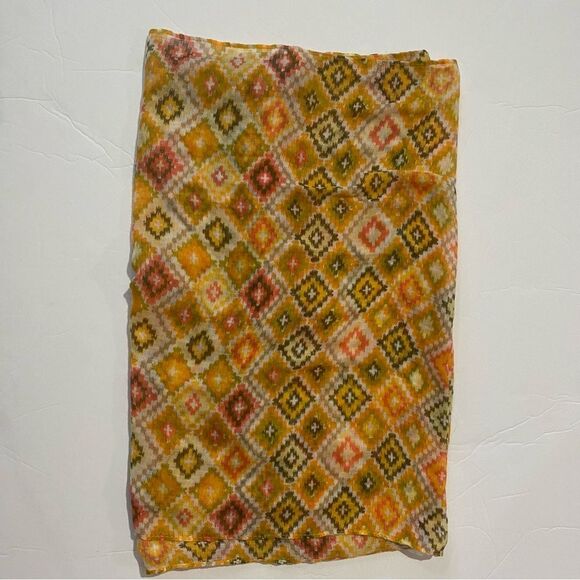 J.Jill Tiger Lily Diamond Print Infinity Women's Scarf - Picture 4 of 5